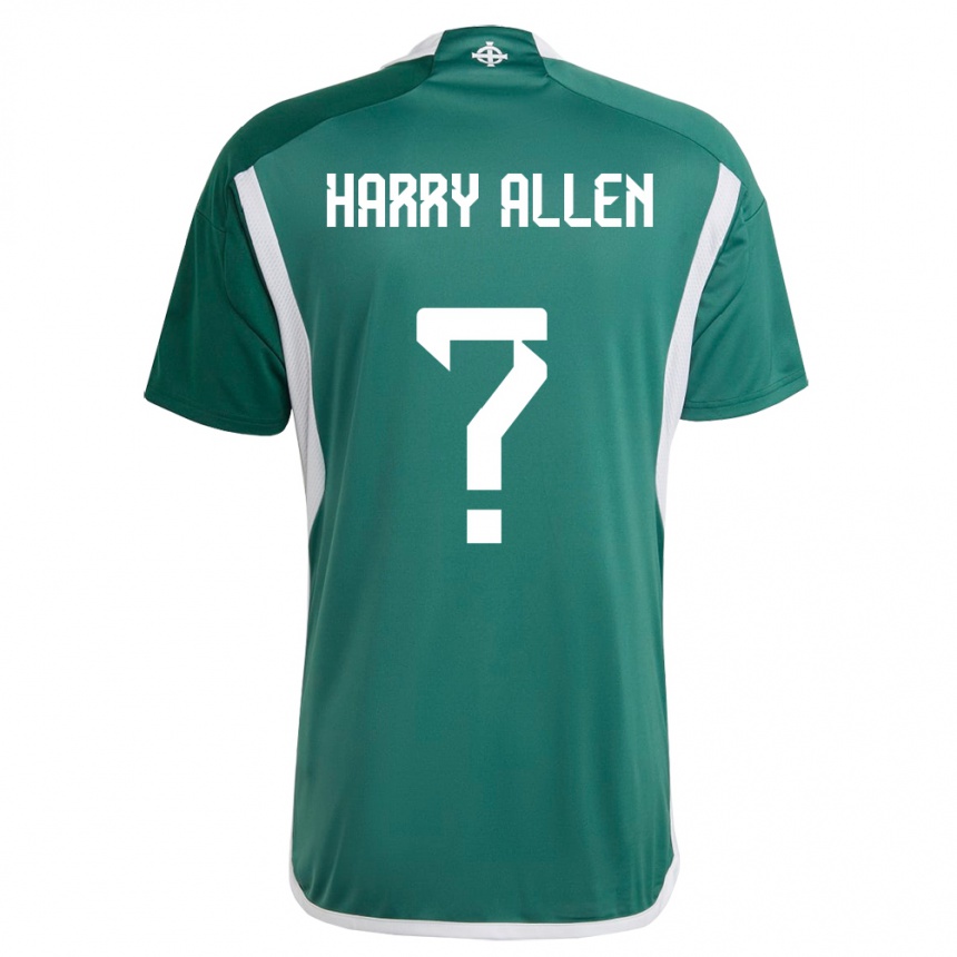 Kids Football Northern Ireland Harry Allen #0 Green Home Jersey 24-26 T-Shirt Uk