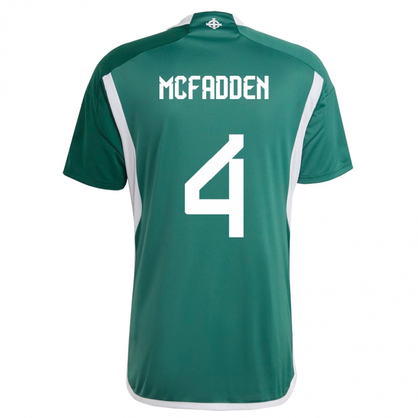 Kids Football Northern Ireland Sarah Mcfadden #4 Green Home Jersey 24-26 T-Shirt Uk