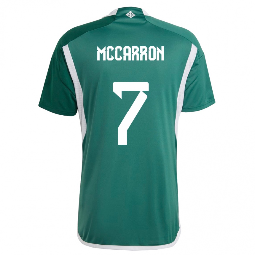 Kids Football Northern Ireland Chloe Mccarron #7 Green Home Jersey 24-26 T-Shirt Uk