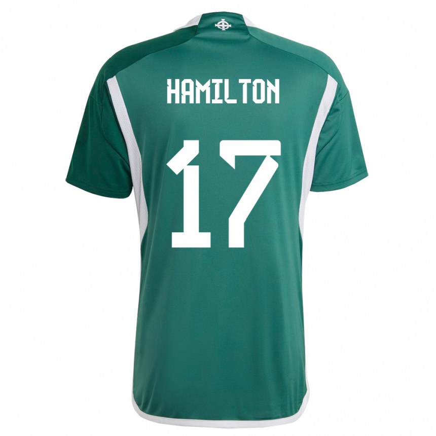 Kids Football Northern Ireland Caragh Hamilton #17 Green Home Jersey 24-26 T-Shirt Uk