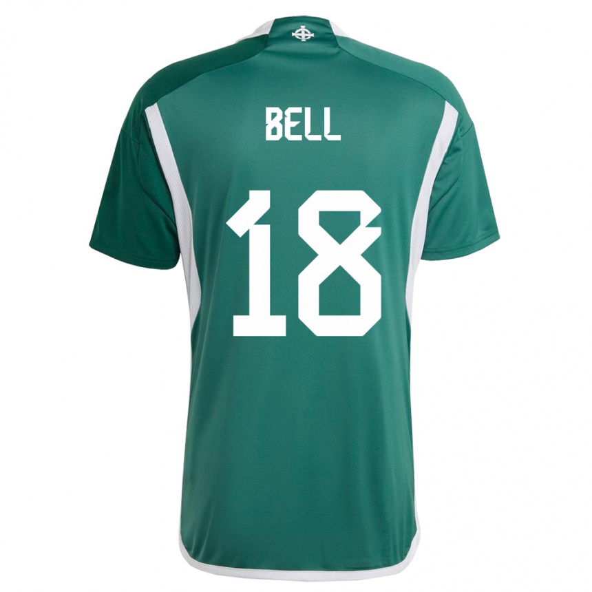 Kids Football Northern Ireland Megan Bell #18 Green Home Jersey 24-26 T-Shirt Uk