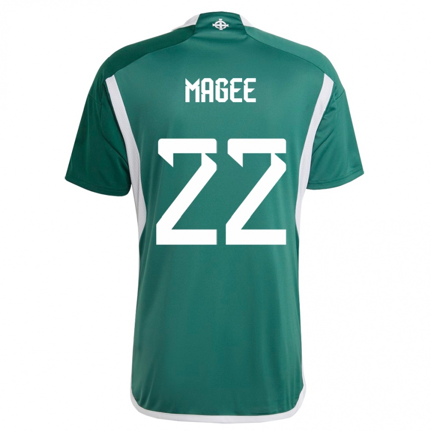 Kids Football Northern Ireland Abbie Magee #22 Green Home Jersey 24-26 T-Shirt Uk