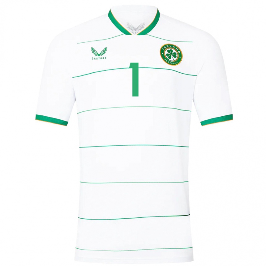 Kids Football Ireland Gavin Bazunu #1 White Away Jersey 24-26 T-Shirt Uk