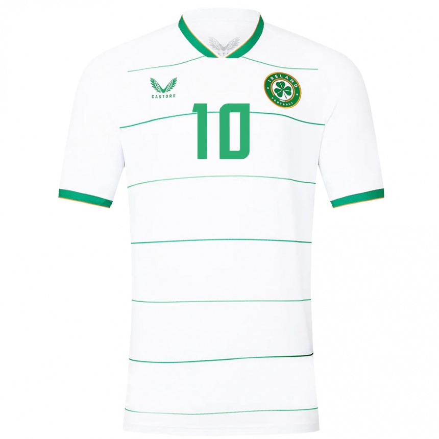 Kids Football Ireland Mason Melia #10 White Away Jersey 24-26 T-Shirt Uk