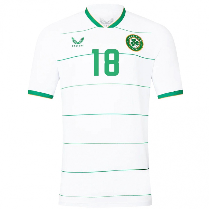 Kids Football Ireland Jamie Mcgrath #18 White Away Jersey 24-26 T-Shirt Uk