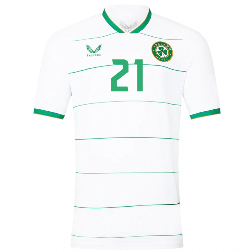 Kids Football Ireland Lily Agg #21 White Away Jersey 24-26 T-Shirt Uk