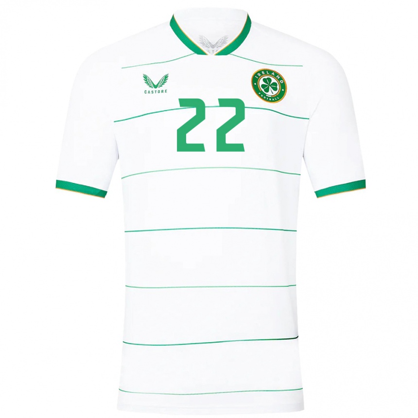 Kids Football Ireland Isibeal Atkinson #22 White Away Jersey 24-26 T-Shirt Uk