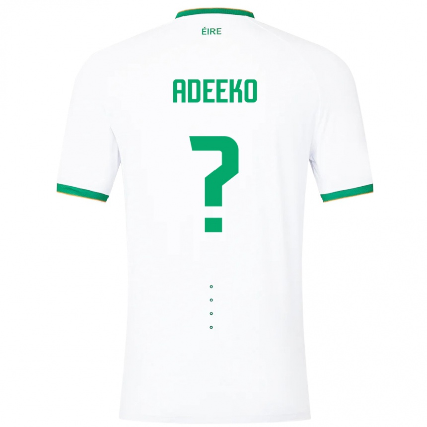 Kids Football Ireland Baba Adeeko #0 White Away Jersey 24-26 T-Shirt Uk