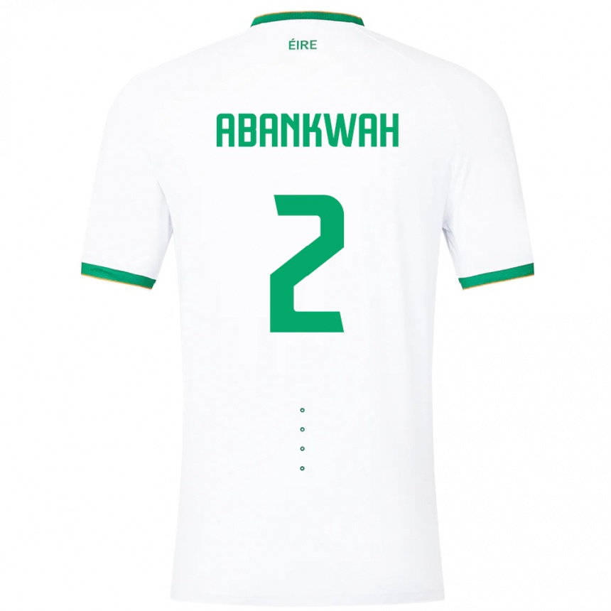 Kids Football Ireland James Abankwah #2 White Away Jersey 24-26 T-Shirt Uk