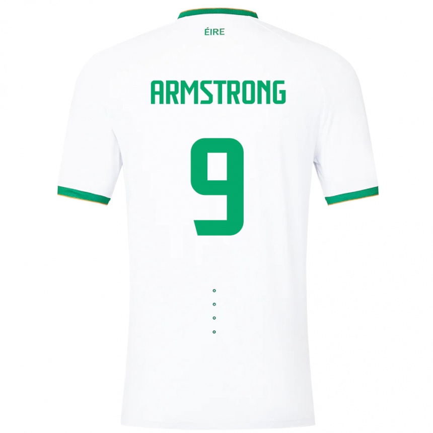 Kids Football Ireland Sinclair Armstrong #9 White Away Jersey 24-26 T-Shirt Uk