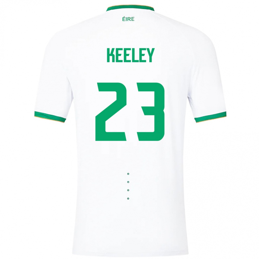 Kids Football Ireland Josh Keeley #23 White Away Jersey 24-26 T-Shirt Uk