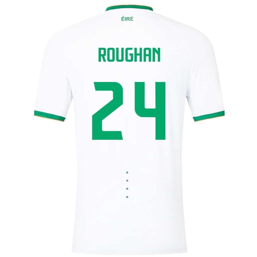 Kids Football Ireland Sean Roughan #24 White Away Jersey 24-26 T-Shirt Uk