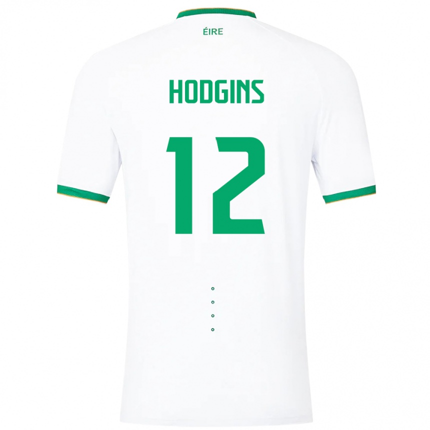 Kids Football Ireland Gavin Hodgins #12 White Away Jersey 24-26 T-Shirt Uk