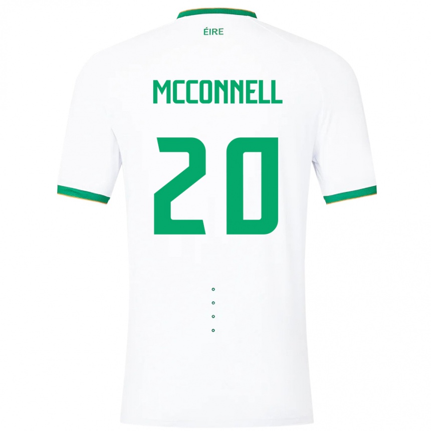 Kids Football Ireland Glenn Mcconnell #20 White Away Jersey 24-26 T-Shirt Uk