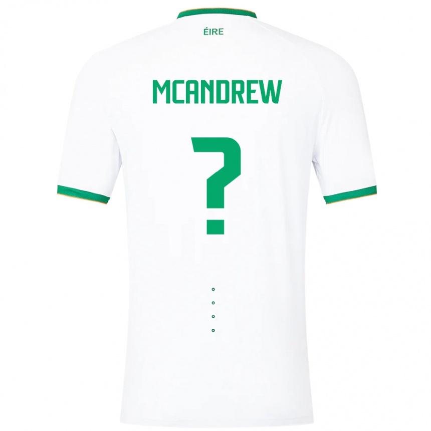 Kids Football Ireland Niall Mcandrew #0 White Away Jersey 24-26 T-Shirt Uk