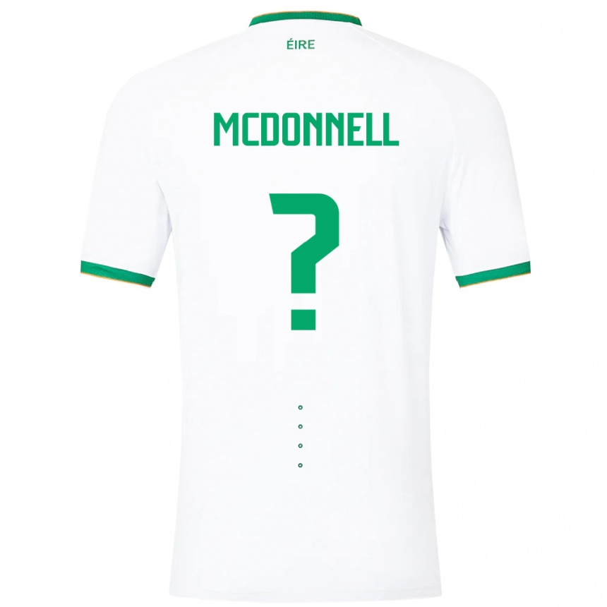 Kids Football Ireland Grady Mcdonnell #0 White Away Jersey 24-26 T-Shirt Uk