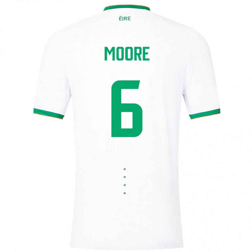 Kids Football Ireland Matthew Moore #6 White Away Jersey 24-26 T-Shirt Uk