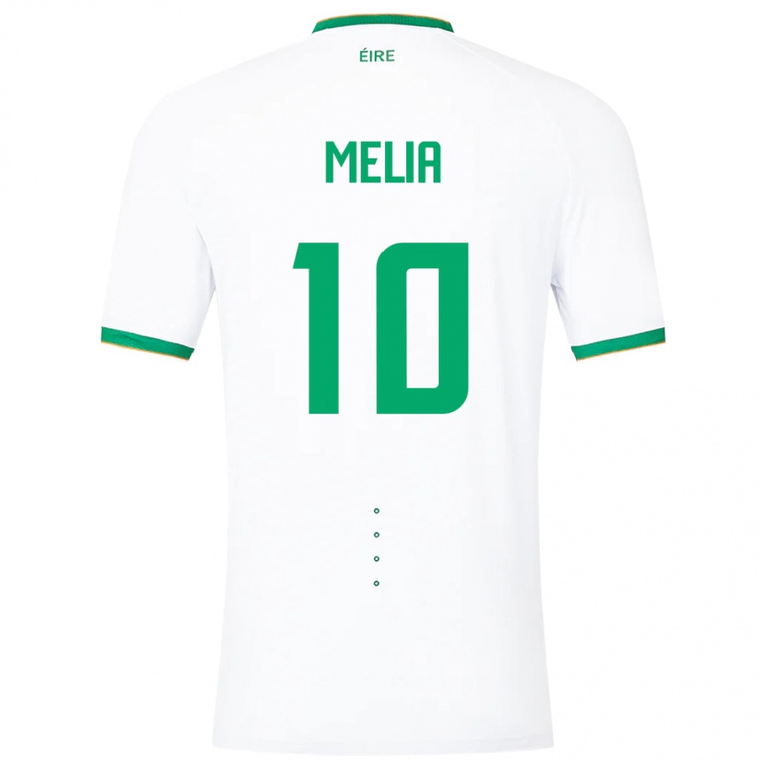 Kids Football Ireland Mason Melia #10 White Away Jersey 24-26 T-Shirt Uk