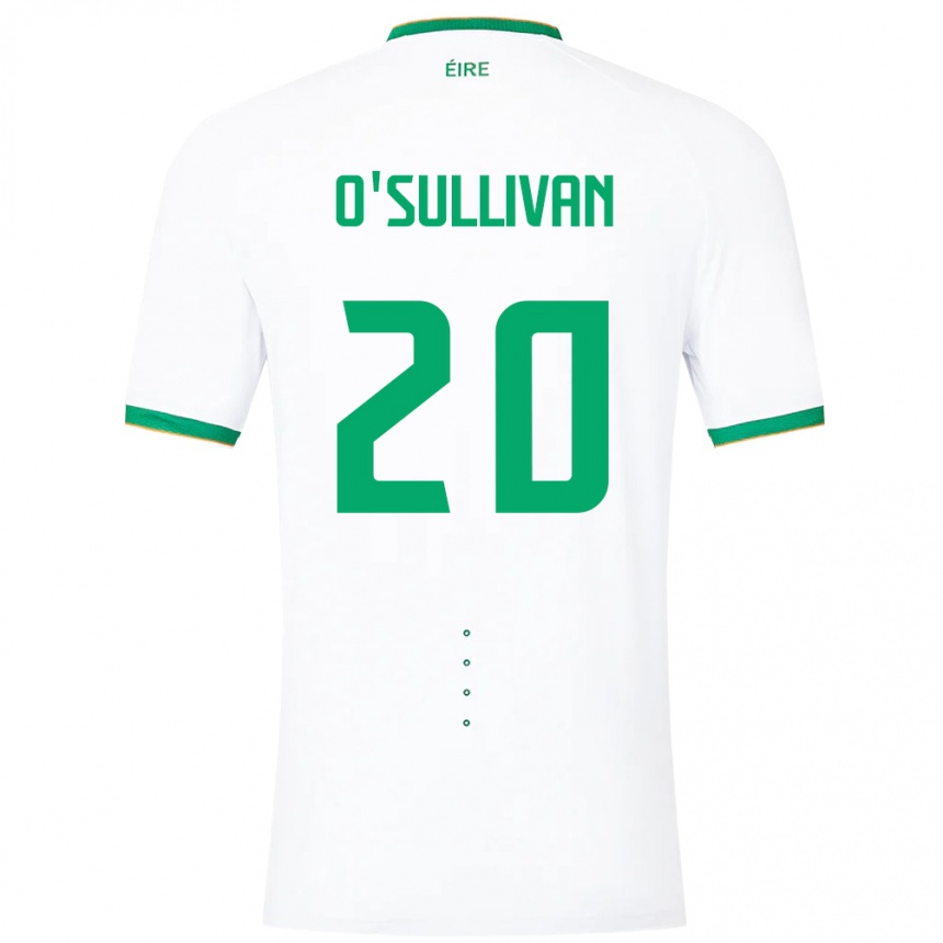 Kids Football Ireland Cathal O'sullivan #20 White Away Jersey 24-26 T-Shirt Uk