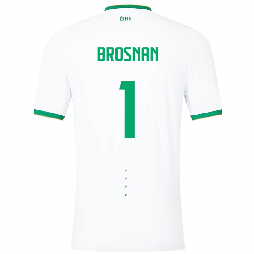 Kids Football Ireland Courtney Brosnan #1 White Away Jersey 24-26 T-Shirt Uk