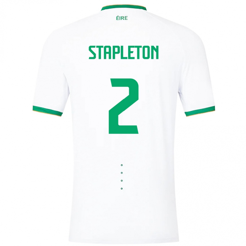 Kids Football Ireland Jessie Stapleton #2 White Away Jersey 24-26 T-Shirt Uk