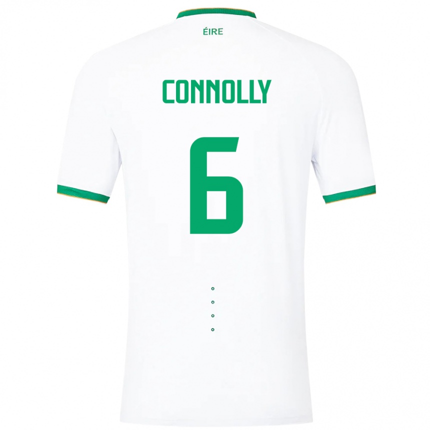 Kids Football Ireland Megan Connolly #6 White Away Jersey 24-26 T-Shirt Uk