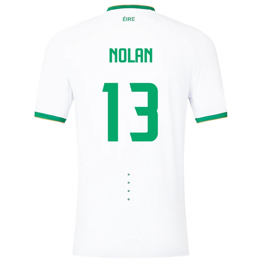 Kids Football Ireland Hayley Nolan #13 White Away Jersey 24-26 T-Shirt Uk