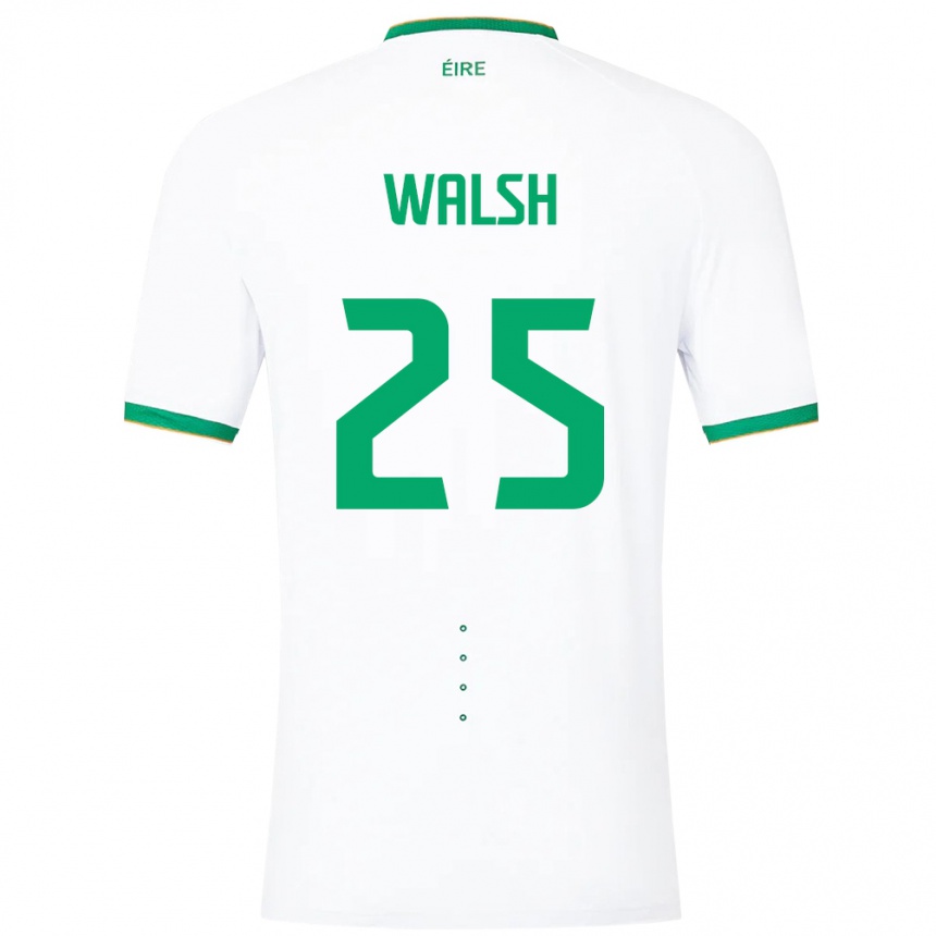 Kids Football Ireland Megan Walsh #25 White Away Jersey 24-26 T-Shirt Uk