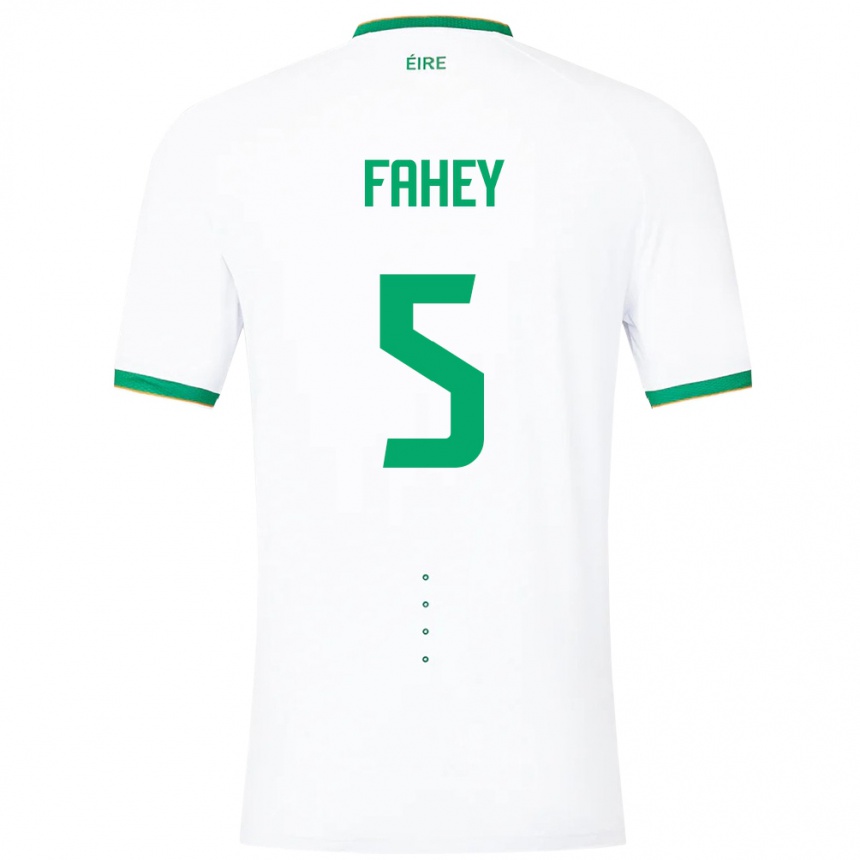 Kids Football Ireland Niamh Fahey #5 White Away Jersey 24-26 T-Shirt Uk