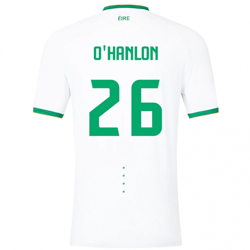 Kids Football Ireland Tara O'hanlon #26 White Away Jersey 24-26 T-Shirt Uk