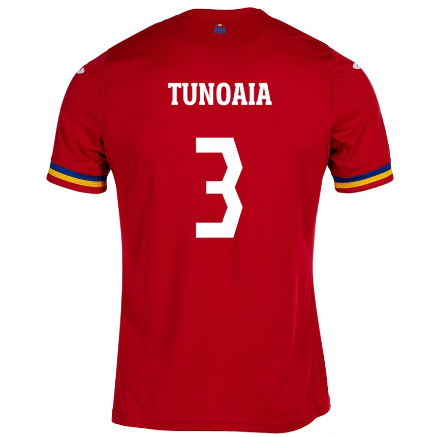 Kids Football Romania Alexandra Tunoaia #3 Red Away Jersey 24-26 T-Shirt Uk