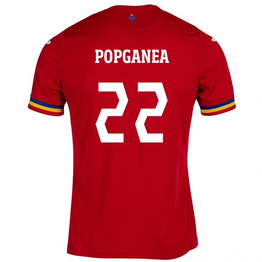 Kids Football Romania Mirela Pop-Ganea #22 Red Away Jersey 24-26 T-Shirt Uk