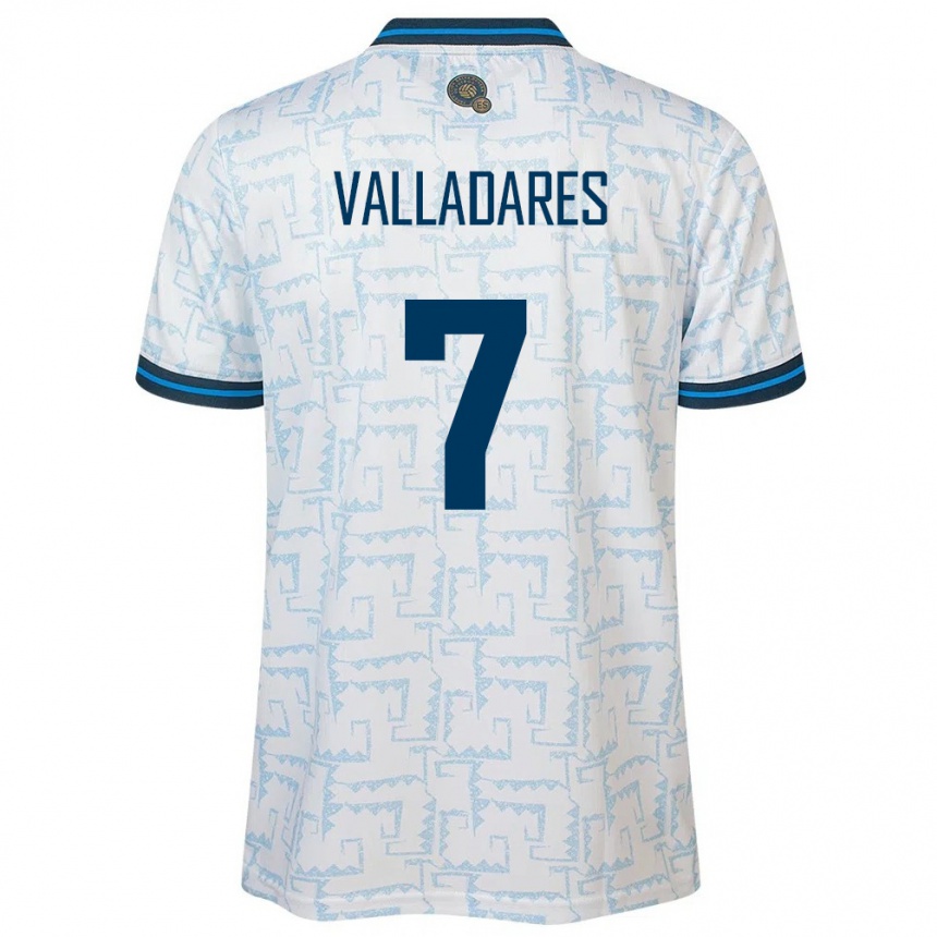 Kids Football El Salvador Jefferson Valladares #7 White Away Jersey 24-26 T-Shirt Uk