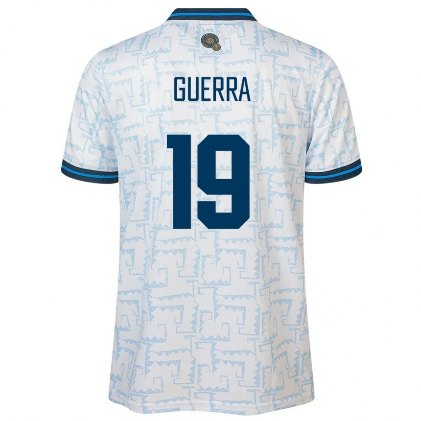 Kids Football El Salvador Steven Guerra #19 White Away Jersey 24-26 T-Shirt Uk