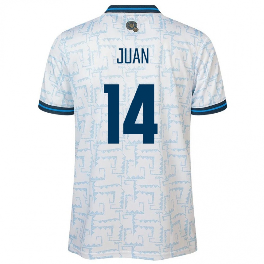 Kids Football El Salvador Juan Sánchez #14 White Away Jersey 24-26 T-Shirt Uk