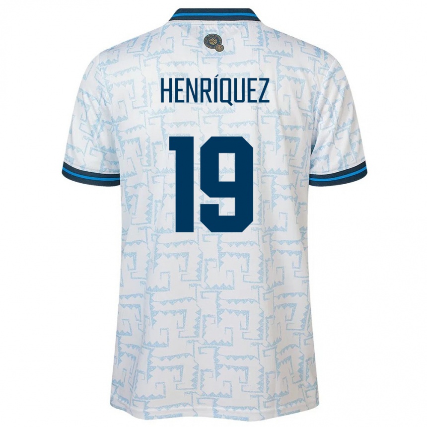 Kids Football El Salvador Alejandro Henríquez #19 White Away Jersey 24-26 T-Shirt Uk