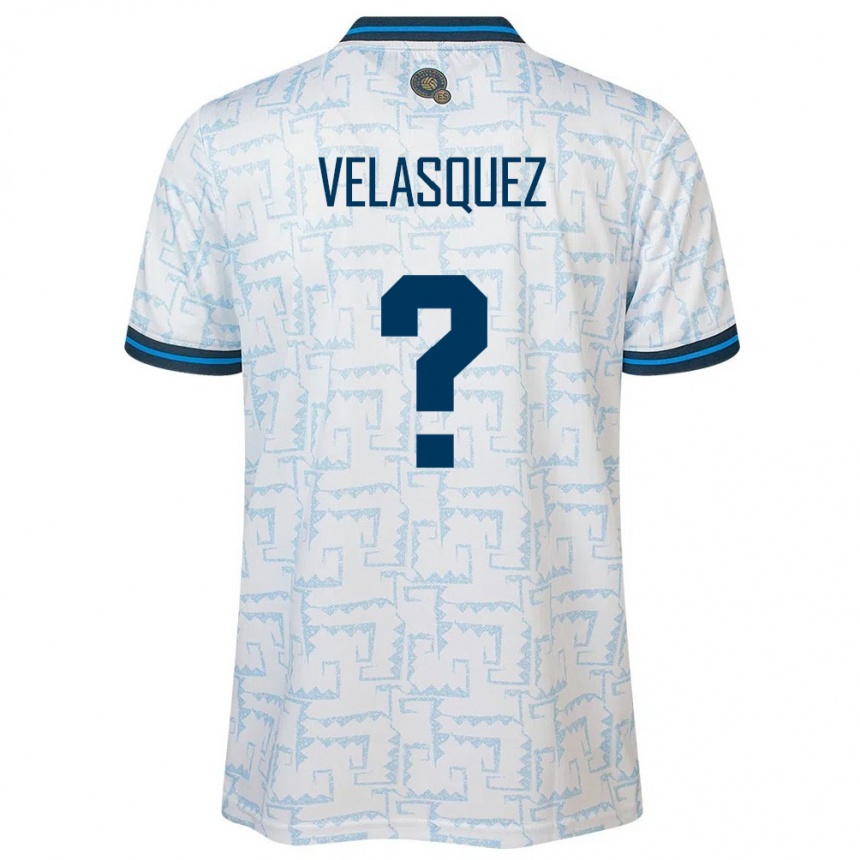 Kids Football El Salvador Jorge Velasquez #0 White Away Jersey 24-26 T-Shirt Uk