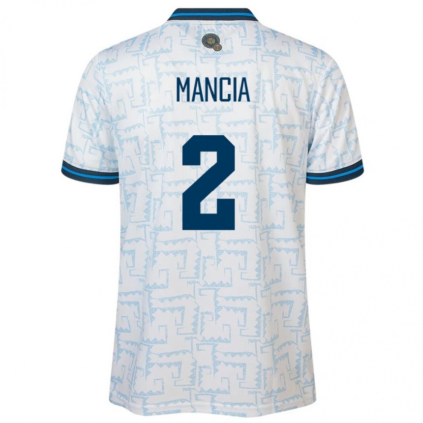 Kids Football El Salvador Steven Mancia #2 White Away Jersey 24-26 T-Shirt Uk