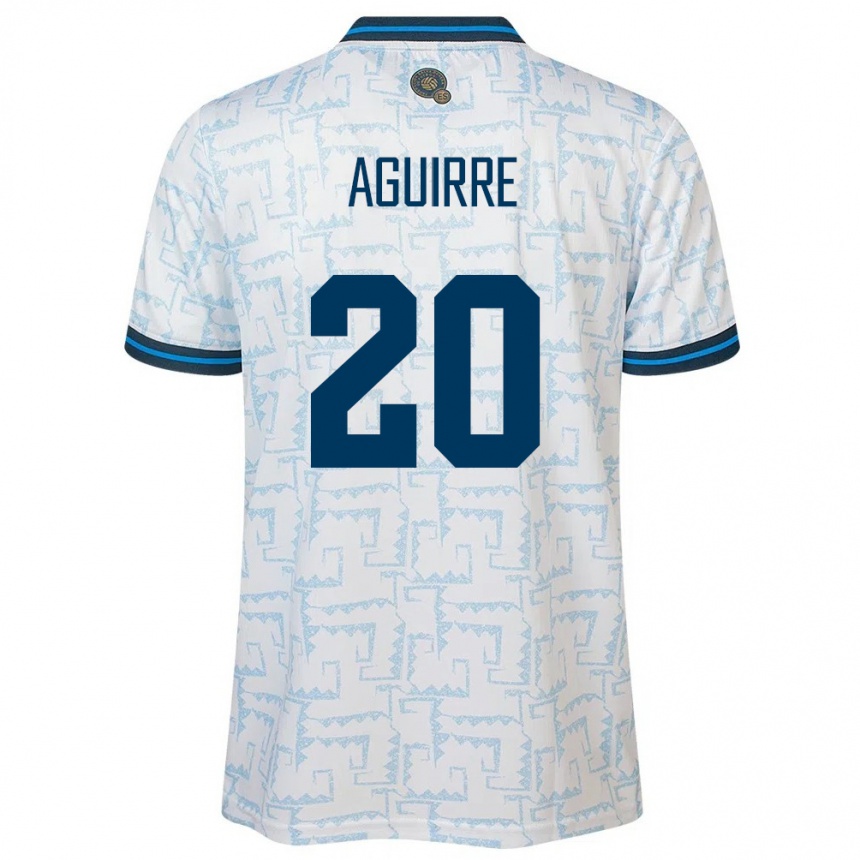 Kids Football El Salvador Jonathan Aguirre #20 White Away Jersey 24-26 T-Shirt Uk