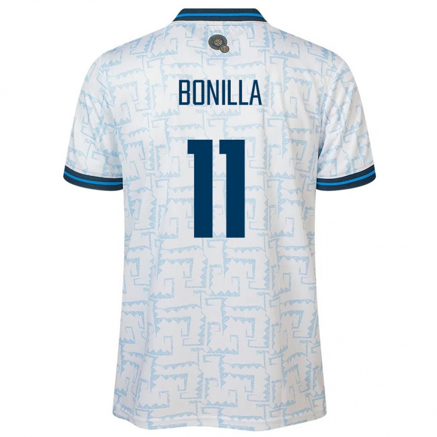 Kids Football El Salvador Jarell Bonilla #11 White Away Jersey 24-26 T-Shirt Uk