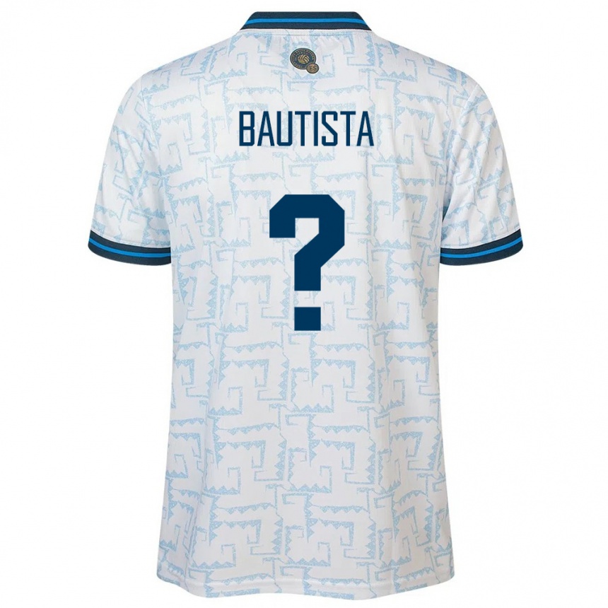 Kids Football El Salvador Ezequiel Bautista #0 White Away Jersey 24-26 T-Shirt Uk