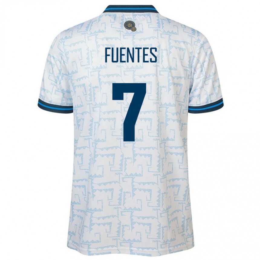 Kids Football El Salvador Danielle Fuentes #7 White Away Jersey 24-26 T-Shirt Uk