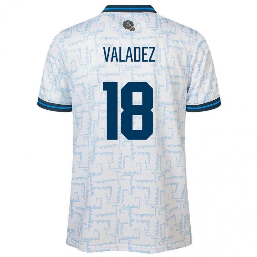 Kids Football El Salvador Samantha Valadez #18 White Away Jersey 24-26 T-Shirt Uk