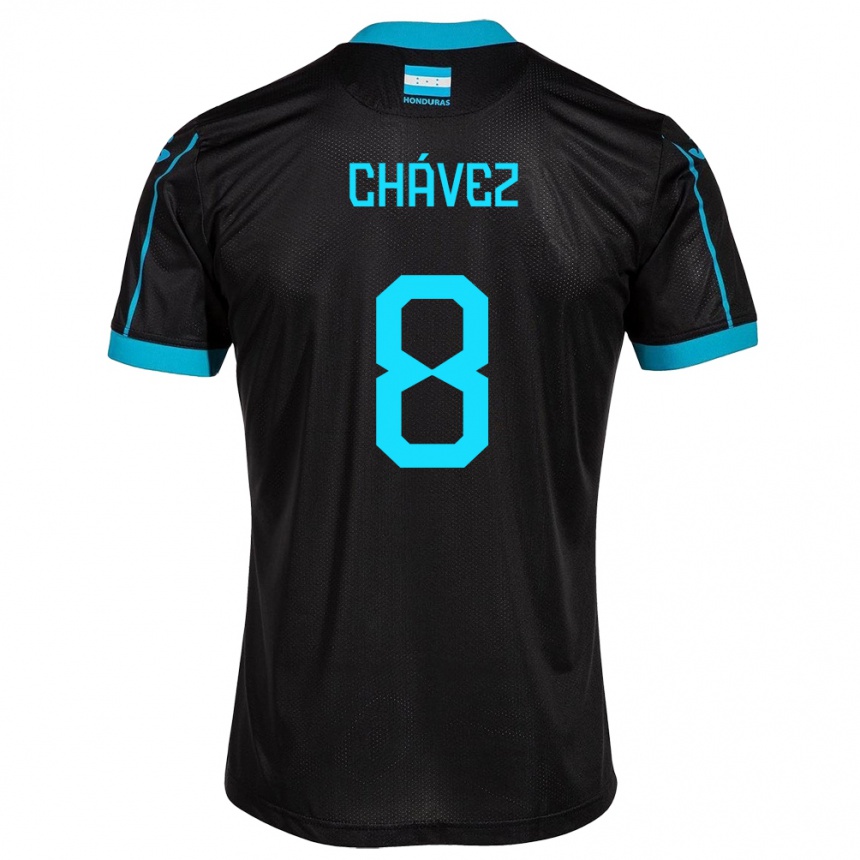 Kids Football Honduras Gerson Chávez #8 Black Away Jersey 24-26 T-Shirt Uk