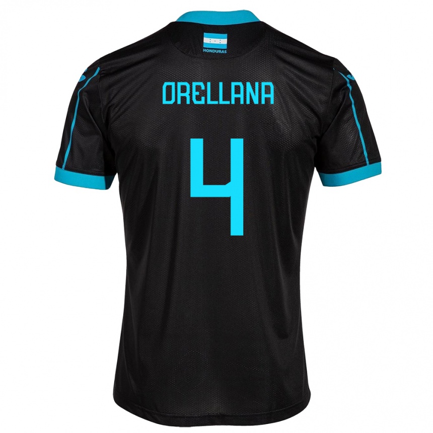 Kids Football Honduras André Orellana #4 Black Away Jersey 24-26 T-Shirt Uk