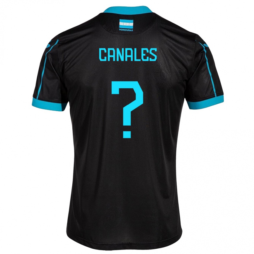 Kids Football Honduras Cristian Canales #0 Black Away Jersey 24-26 T-Shirt Uk