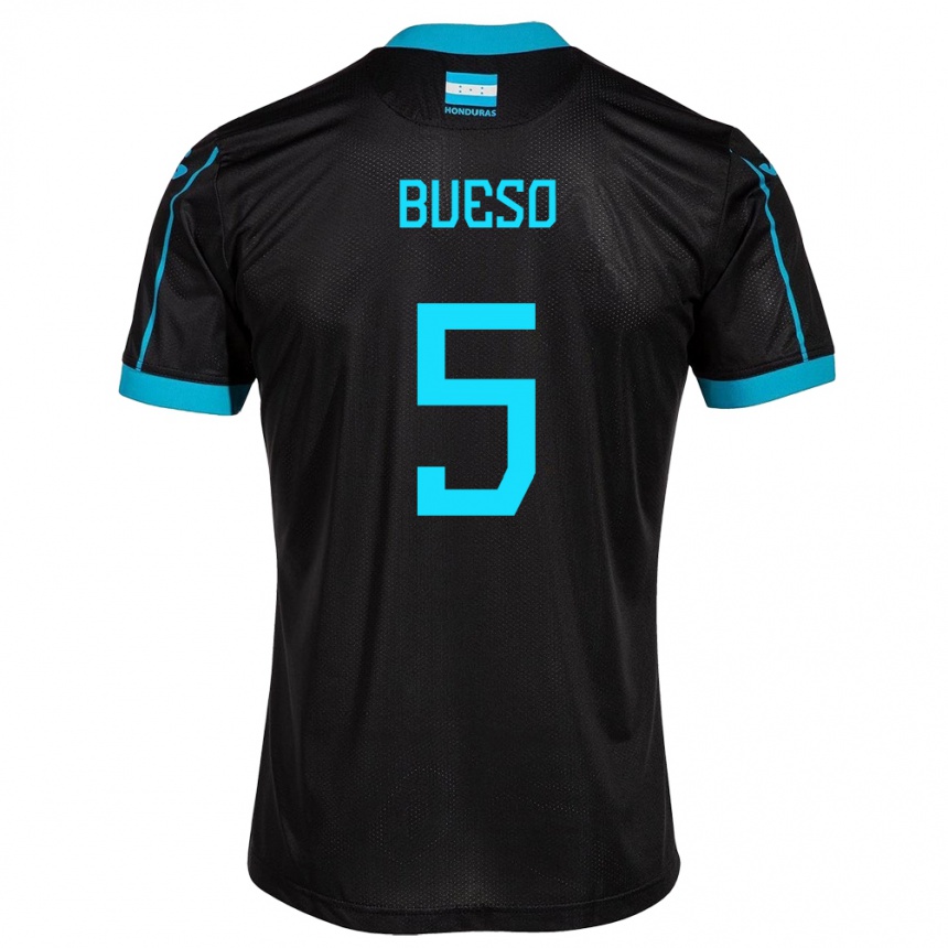 Kids Football Honduras Jonathan Bueso #5 Black Away Jersey 24-26 T-Shirt Uk