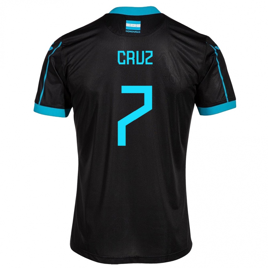 Kids Football Honduras Nixon Cruz #7 Black Away Jersey 24-26 T-Shirt Uk