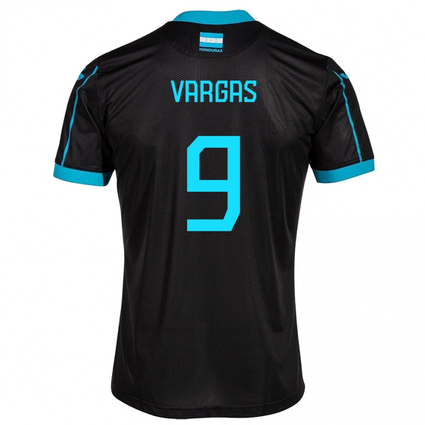 Kids Football Honduras Nayrobi Vargas #9 Black Away Jersey 24-26 T-Shirt Uk