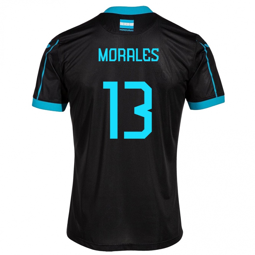 Kids Football Honduras Maikol Morales #13 Black Away Jersey 24-26 T-Shirt Uk